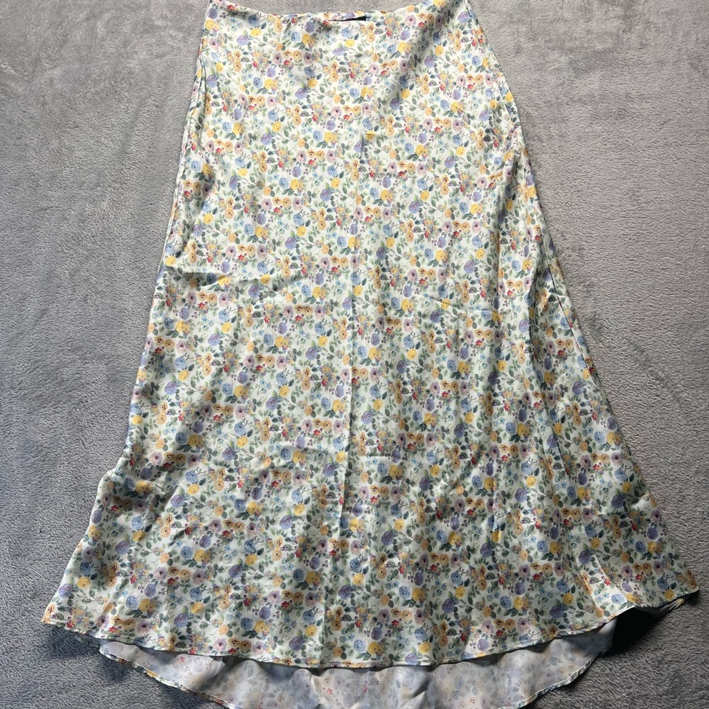 Zara floral midi slip skirt aso gmg gal meets glam blogger Julia NWT